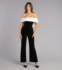 Polished Luxe Bow-Back Velvet Jumpsuit