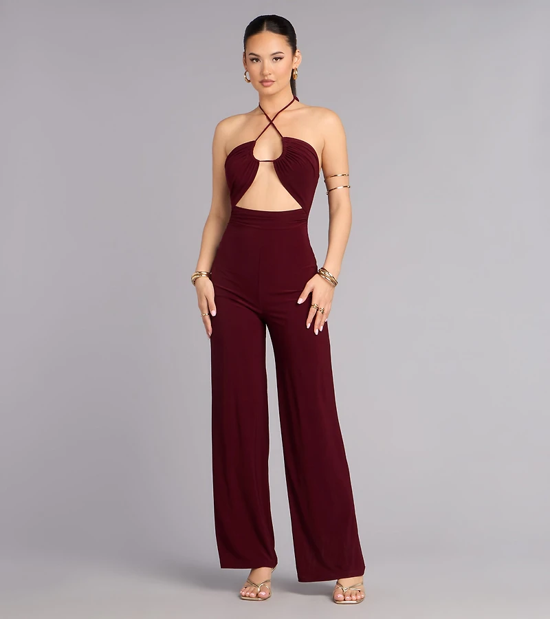Dressy Plans Cutout Jumpsuit