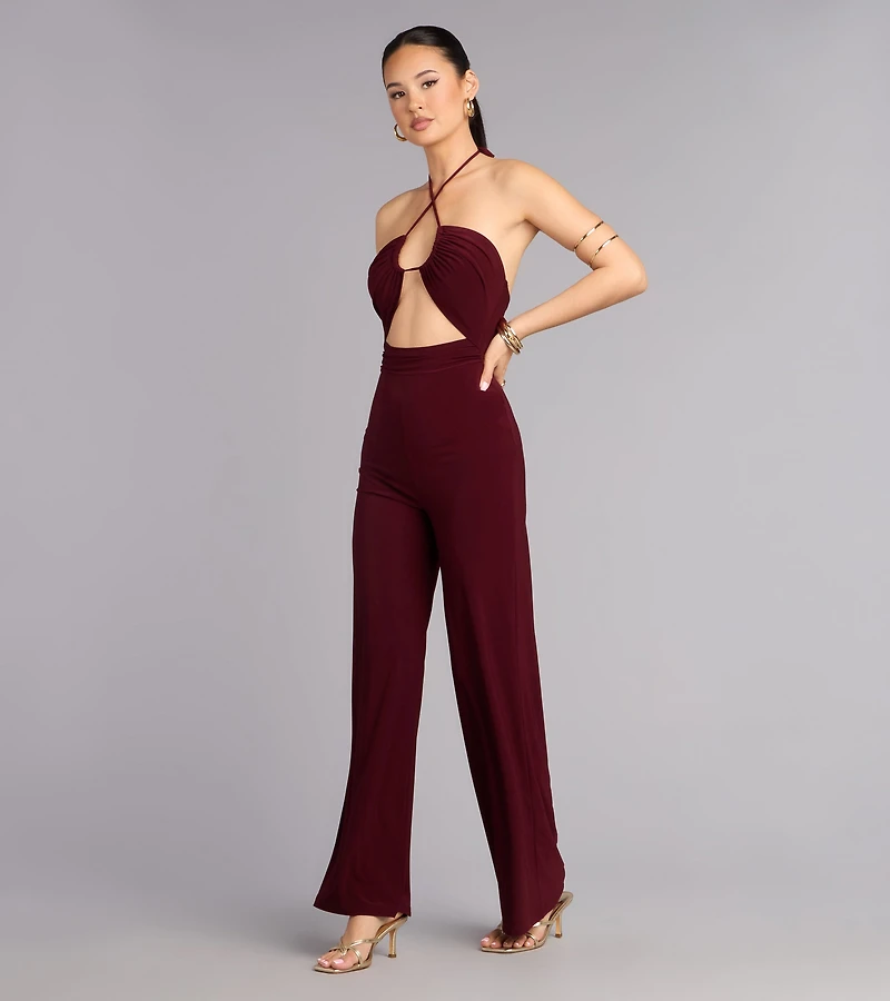 Dressy Plans Cutout Jumpsuit
