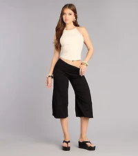 Effortlessly Cool Knit Gaucho Pants