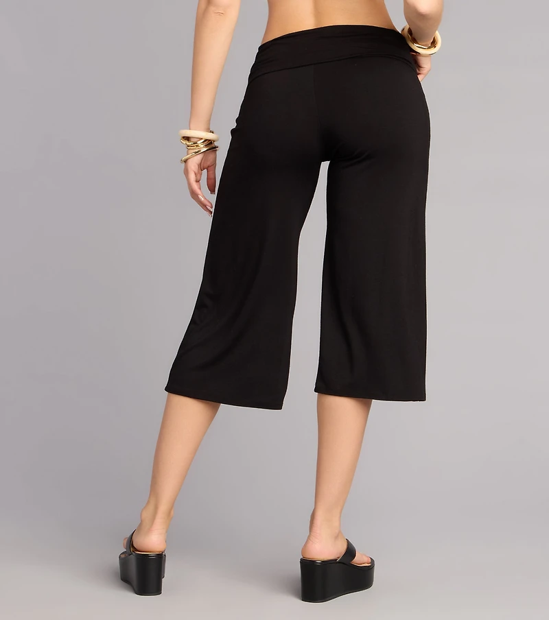Effortlessly Cool Knit Gaucho Pants