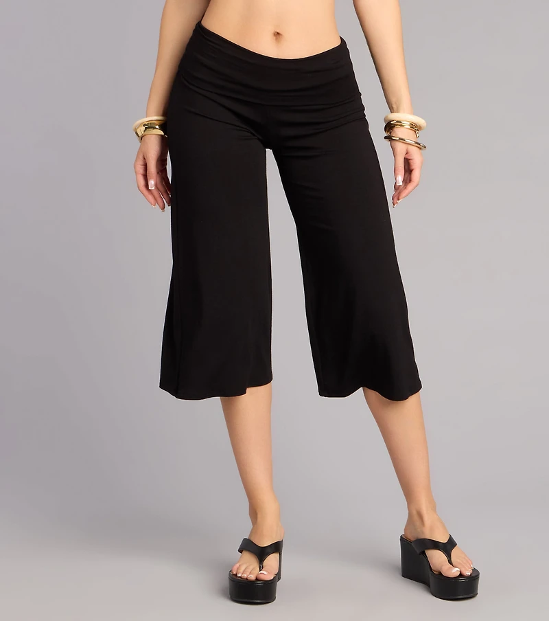 Effortlessly Cool Knit Gaucho Pants