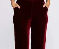 Velvet Glamour High Waist Pants