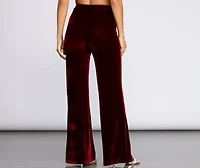 Velvet Glamour High Waist Pants