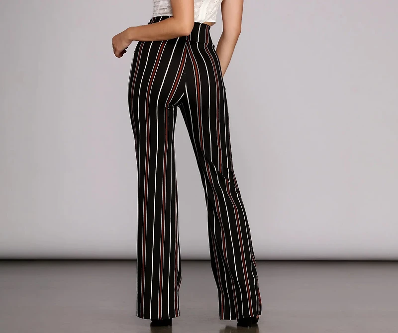 Stylin Striped High Waist Pants