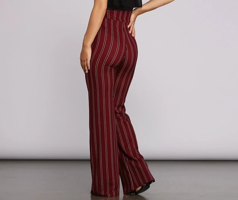 High Waist Striped Pants