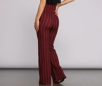 High Waist Striped Pants