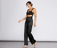 The A-List Satin Jumpsuit