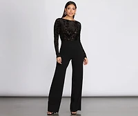 Mesh Burnout Jumpsuit