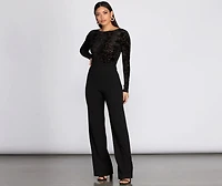 Mesh Burnout Jumpsuit