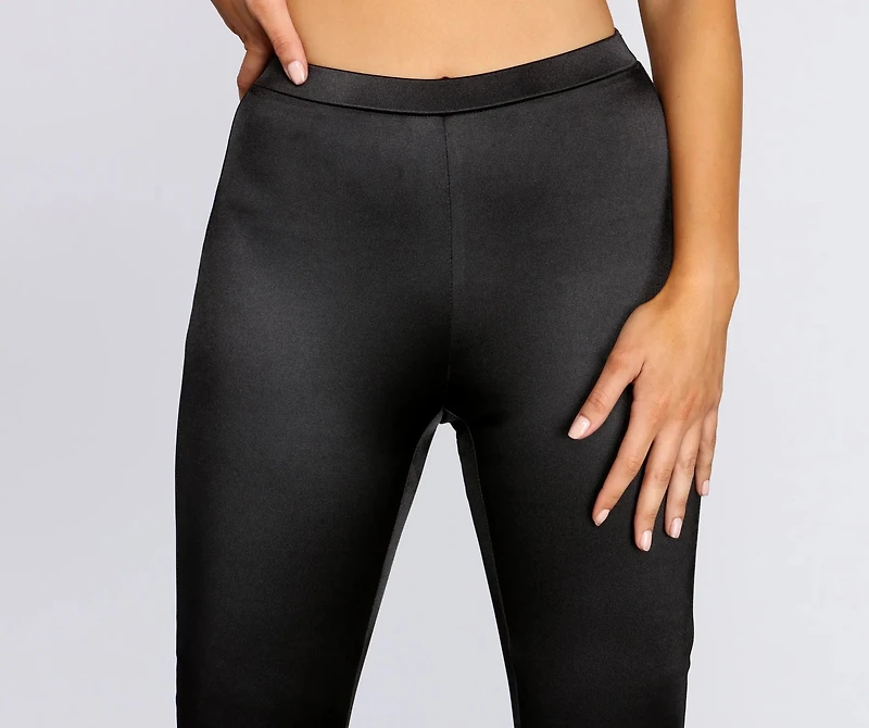Sleek Satin Leggings