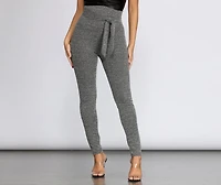 Tweed High Waist Trousers