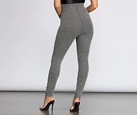 Tweed High Waist Trousers