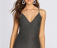 Glam It Up Glitter Knit Jumpsuit