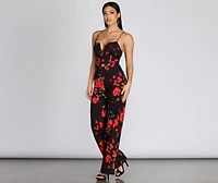 Floral Feeling V Wire Jumpsuit