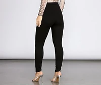 High Rise Stretch Ponte Pants