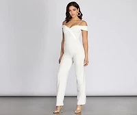 The Whole Package Off Shoulder Jumpsuit