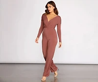 For A Good Time Long Sleeve Jumpsuit