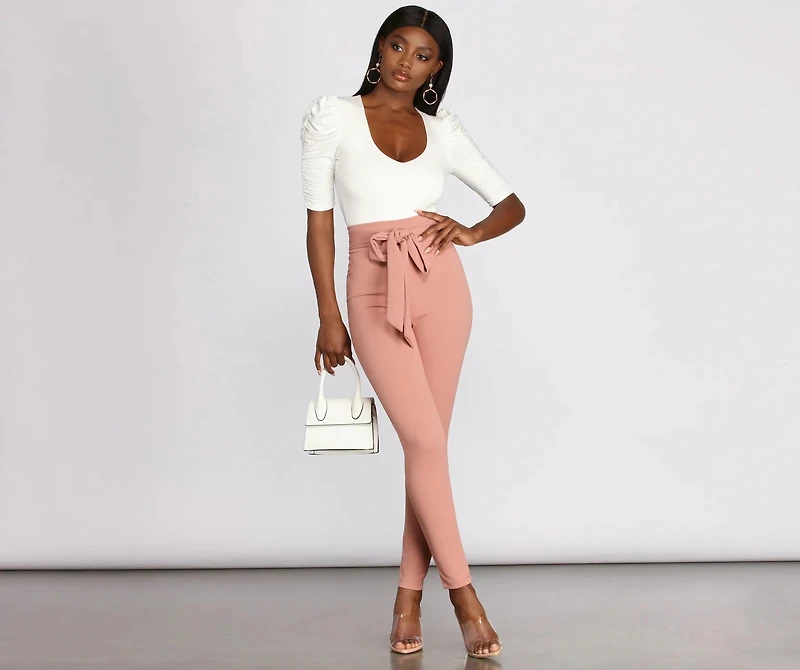 All Tied Together Crepe Twill Pants