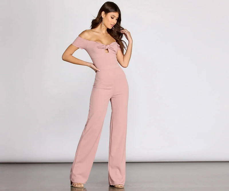 Totally Chic Off Shoulder Jumpsuit