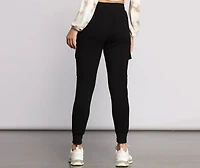 Essential High Waist Cargo Joggers
