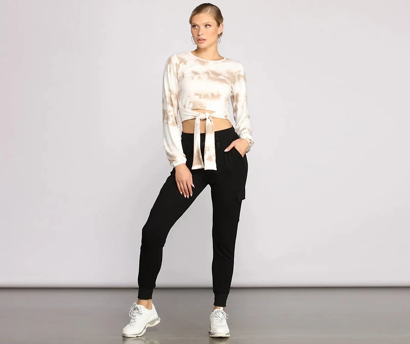 Essential High Waist Cargo Joggers