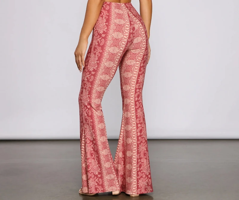 Bohemian Mood Paisley Flared Pants