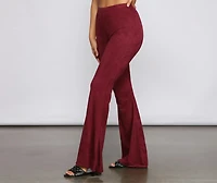 All That Flare Faux Suede Pants