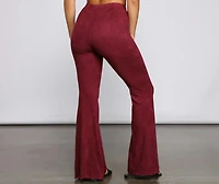 All That Flare Faux Suede Pants