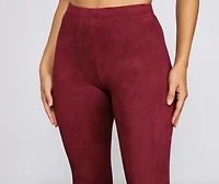 All That Flare Faux Suede Pants