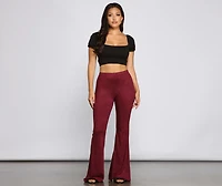 All That Flare Faux Suede Pants