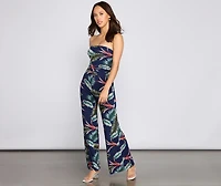 Budding Romance Strapless Floral Jumpsuit