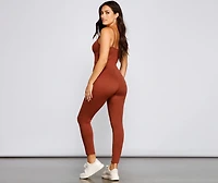 Classically Chic Brushed Knit Jumpsuit