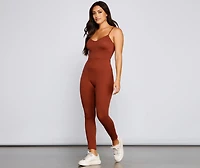 Classically Chic Brushed Knit Jumpsuit