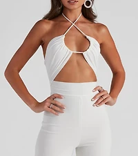 Sleek And Sultry Halter Jumpsuit