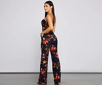 Medallion Marvel Strapless Jumpsuit