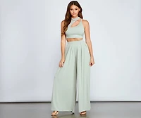 Make It Bold High Waist Palazzo Pants