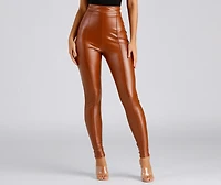 So Sleek Faux Leather Leggings