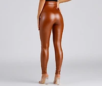 So Sleek Faux Leather Leggings