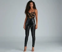Chic And Dressy Vibes Faux Leather Pants