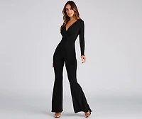 Bring The Flare Long Sleeve Jumpsuit