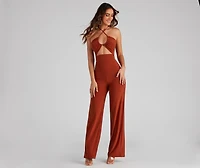 Sleek And Sultry Halter Jumpsuit