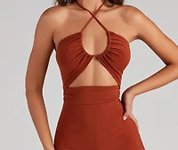 Sleek And Sultry Halter Jumpsuit