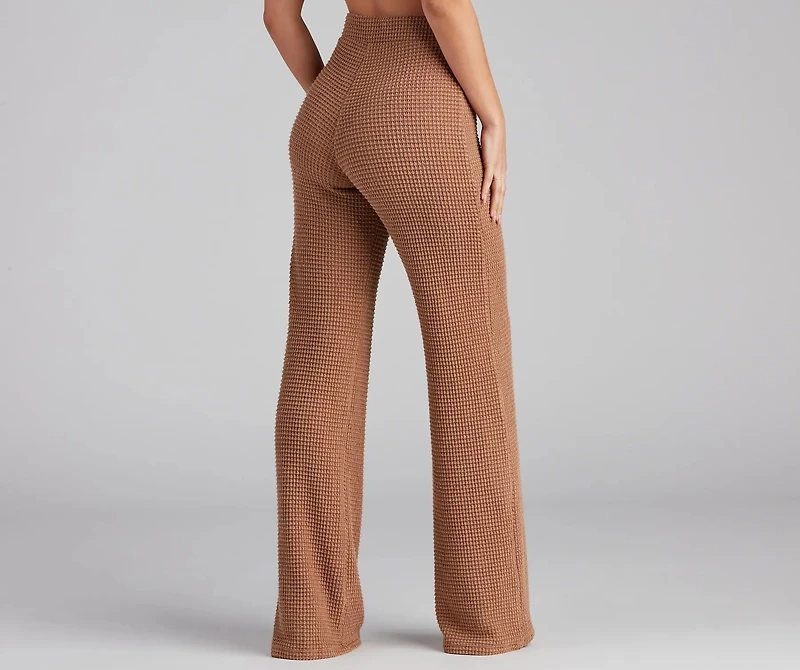 Trendy Textures High Waist Pants