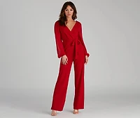 Perfectly Posh Tie-Waist Jumpsuit