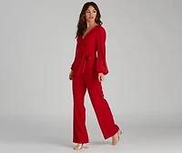 Perfectly Posh Tie-Waist Jumpsuit