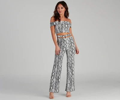 Major Impression Cutout Snake Jumpsuit