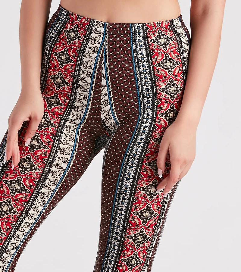 Summer Style Muse Boho Print Flare Pants