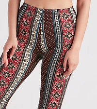 Summer Style Muse Boho Print Flare Pants