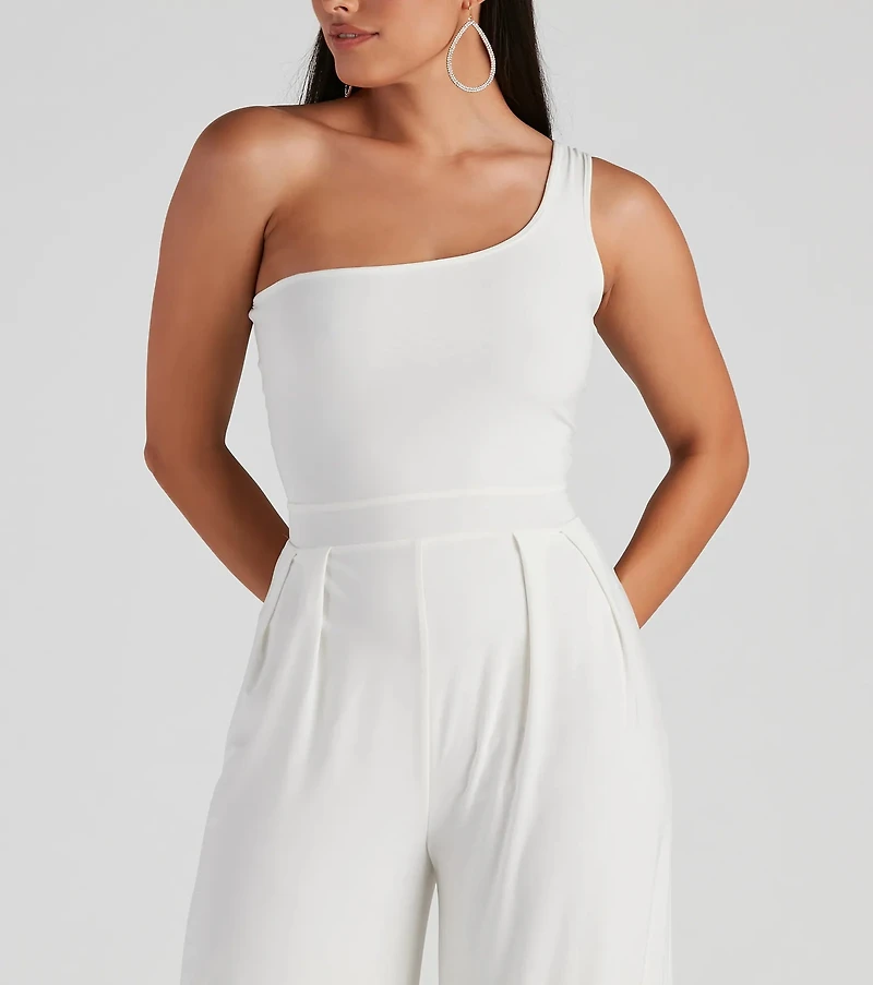 Like Minded One Shoulder Jumpsuit